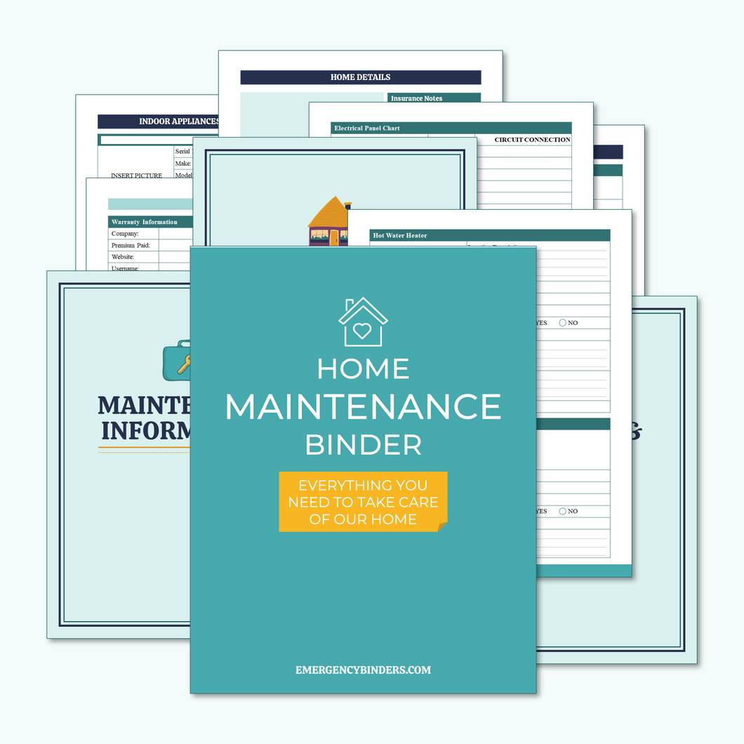 Home Maintenance Binder